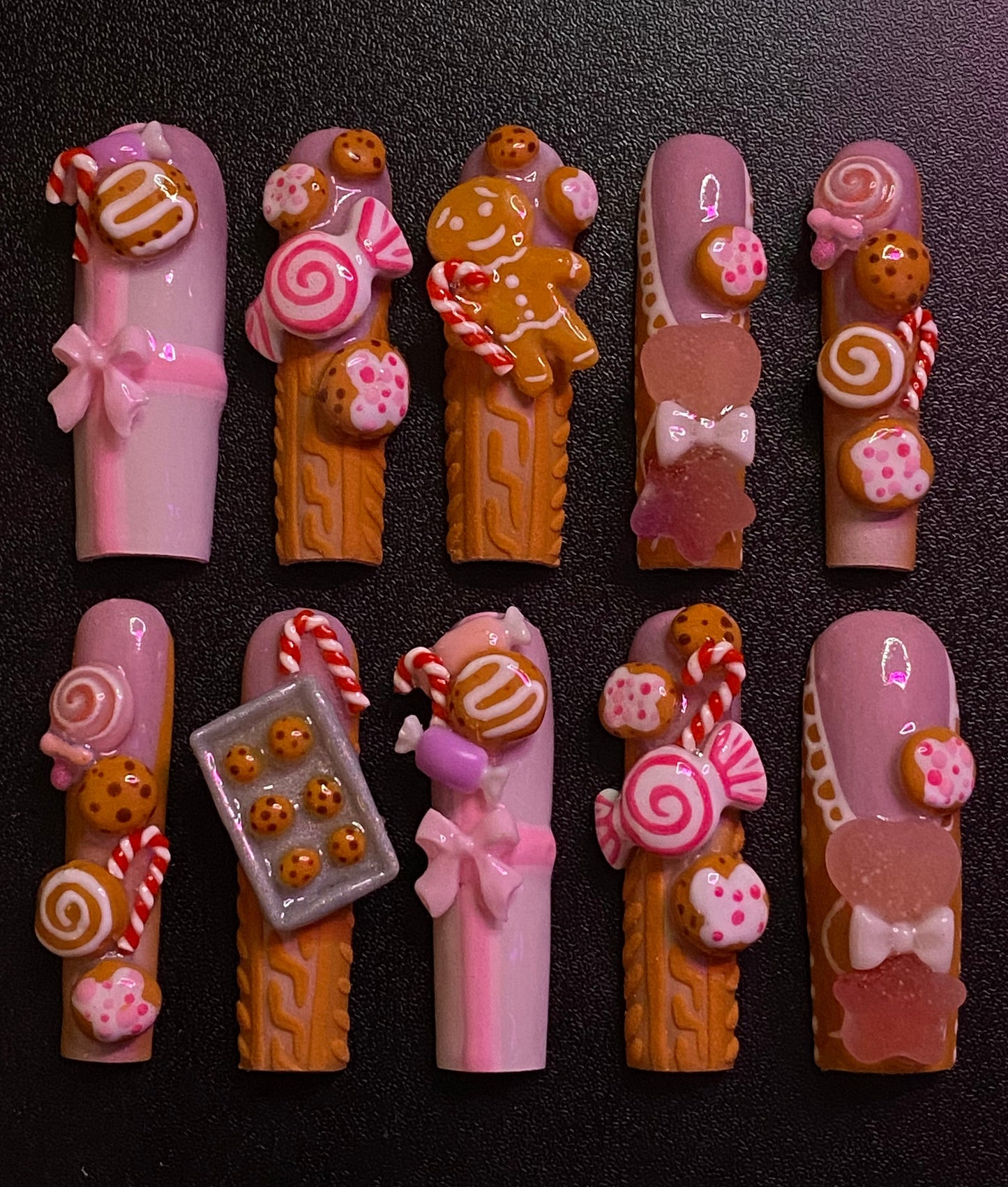 Gingerbread Bae | Press on nails