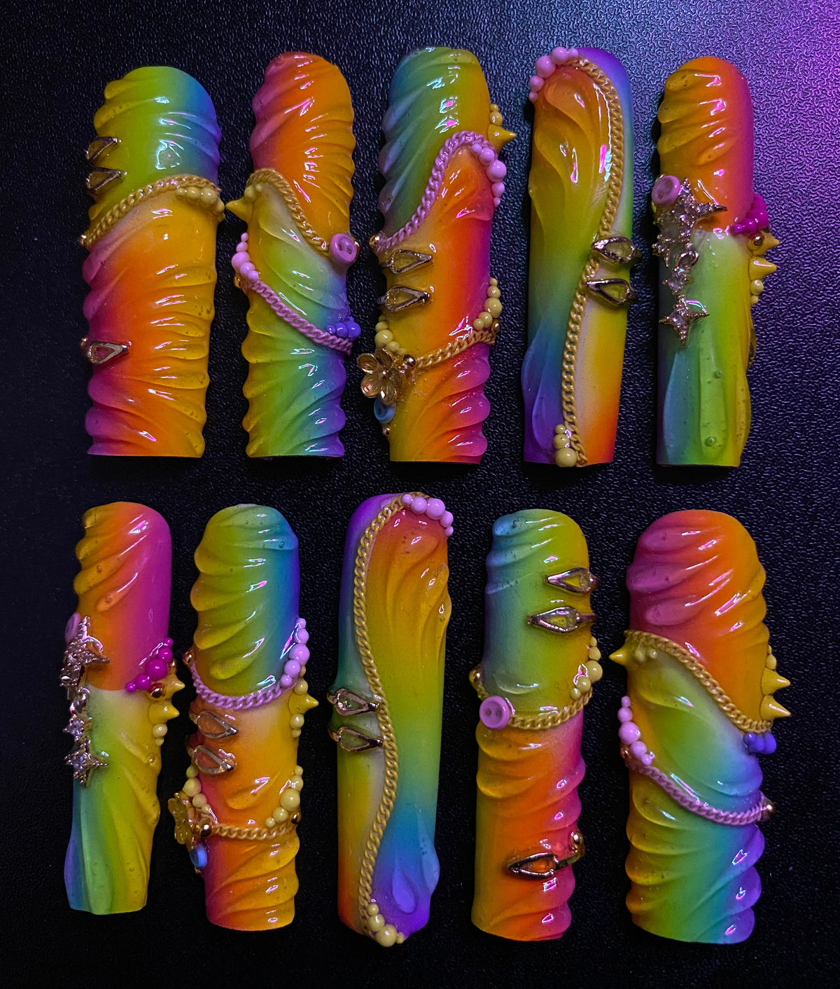Caribbean Crunch | Press on nails