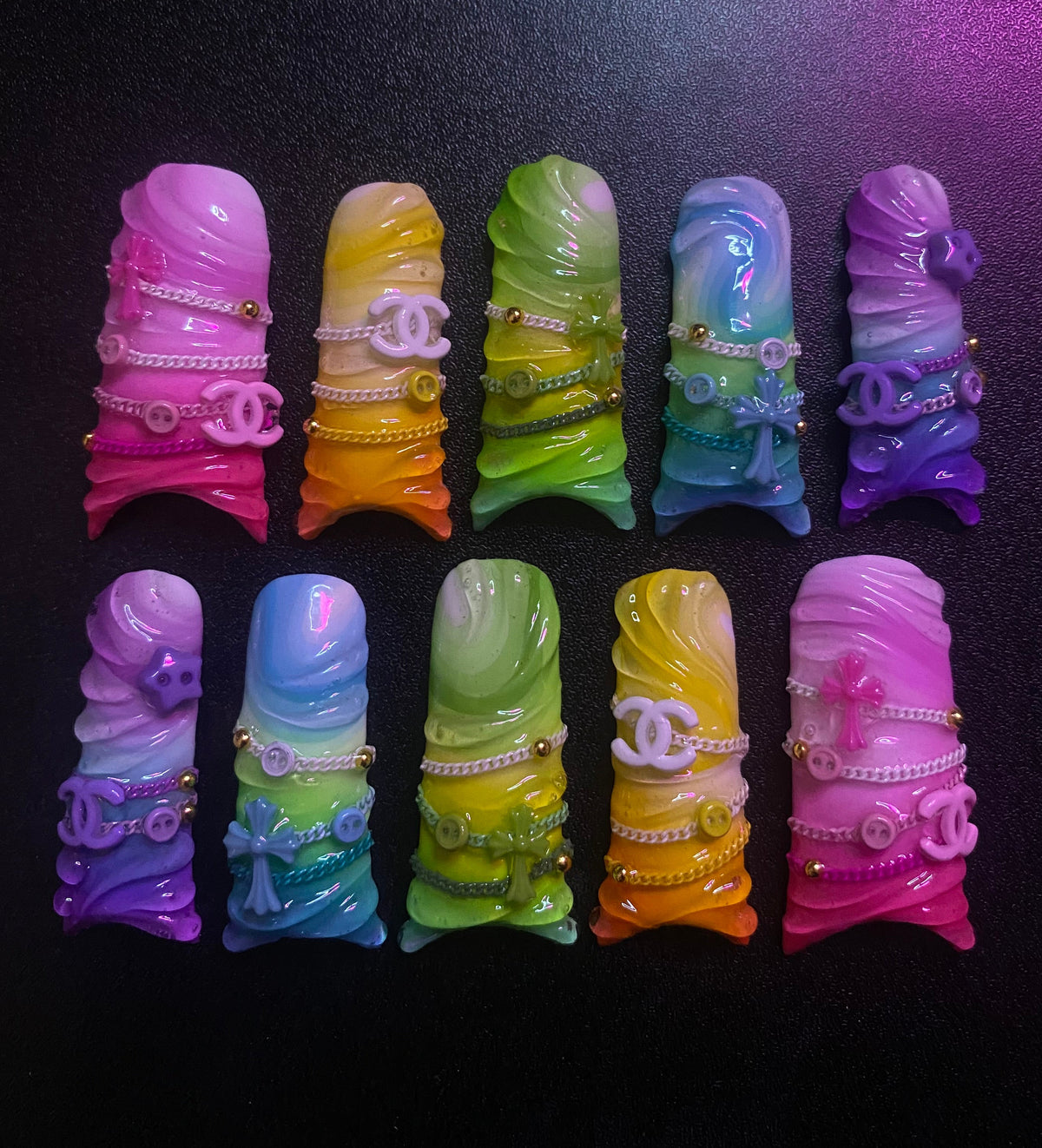 RainbowBomb | Press on nails