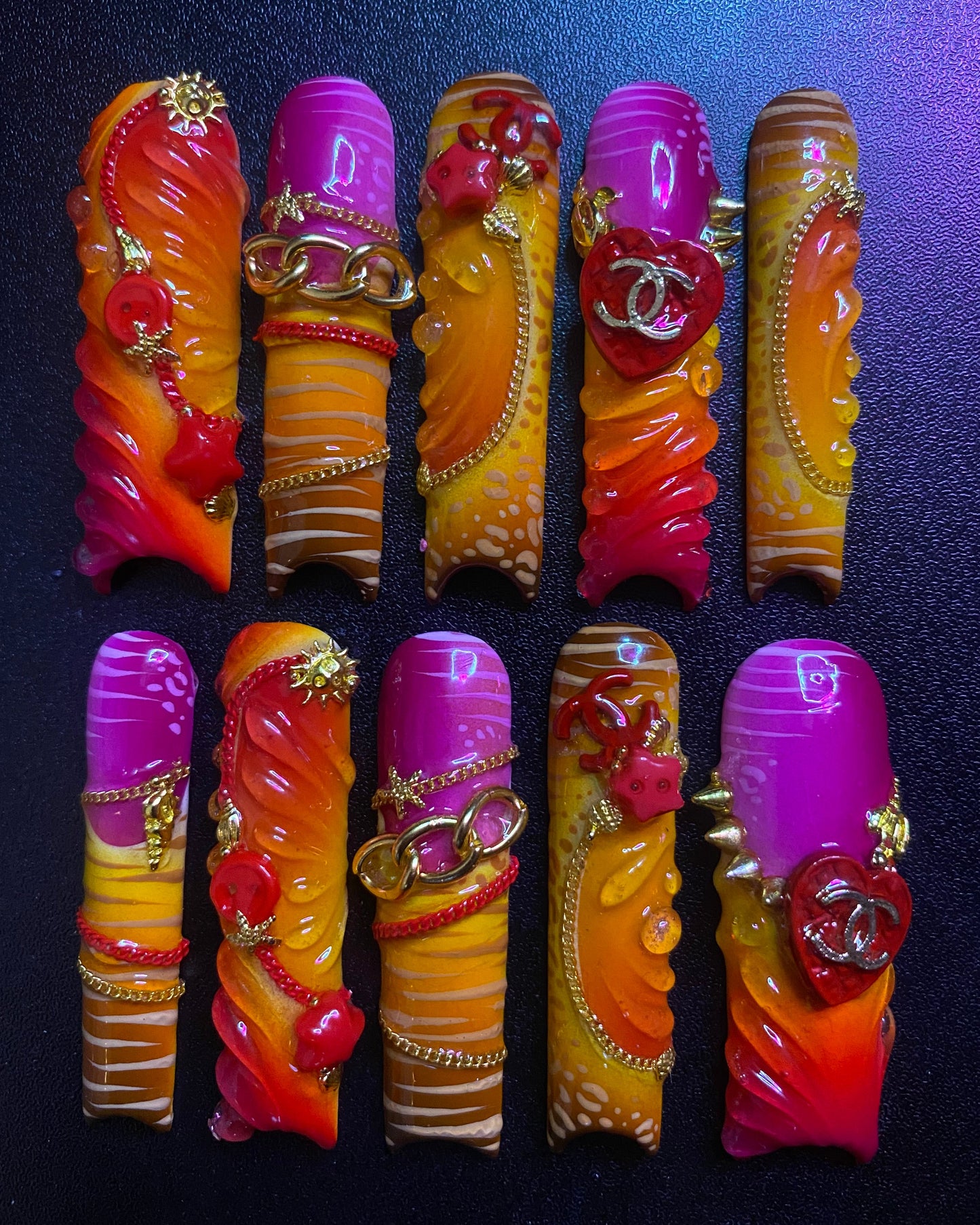 Cheery Cheetah | Press on nails