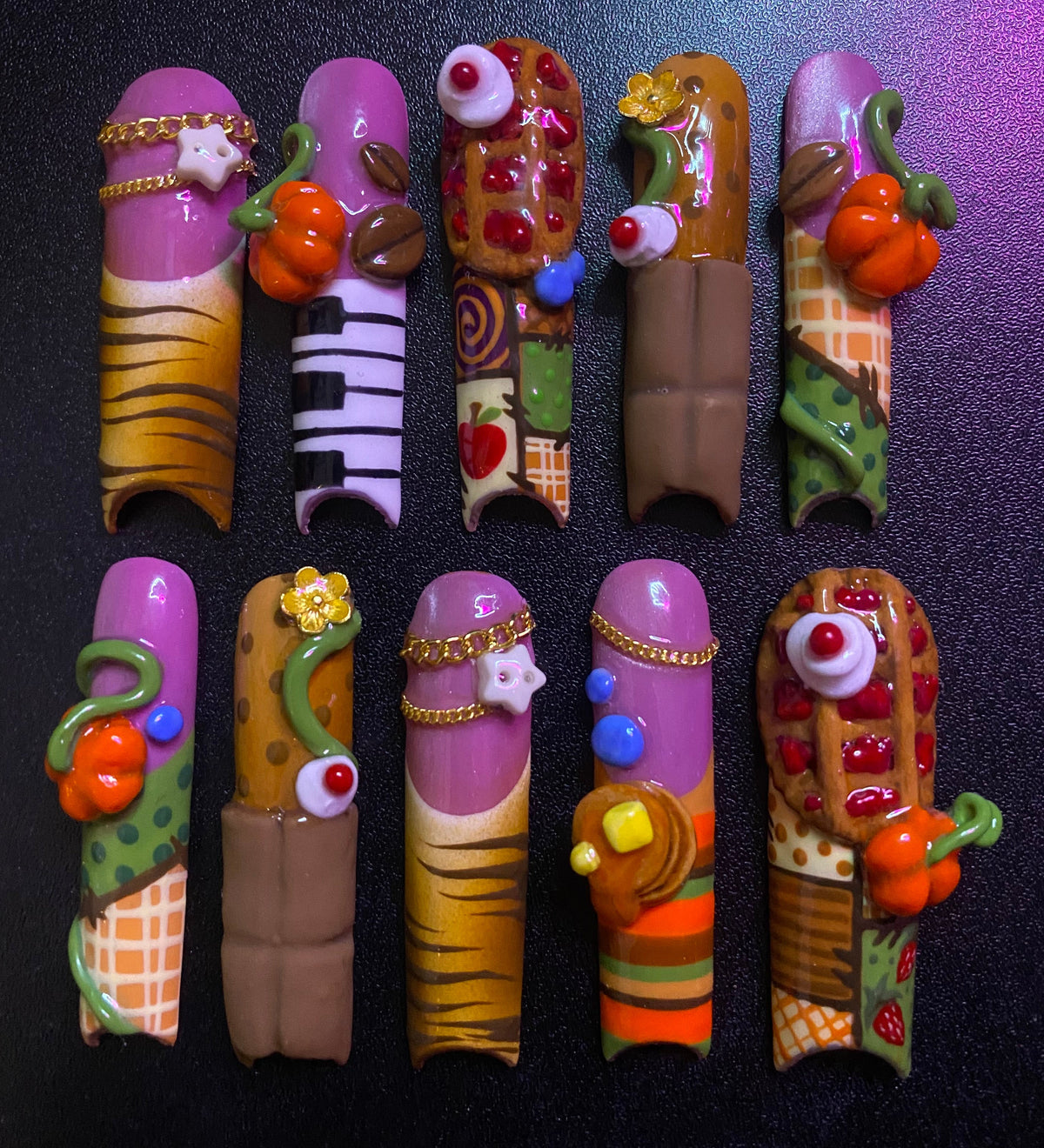 Pumpkin Spice | Press on nails