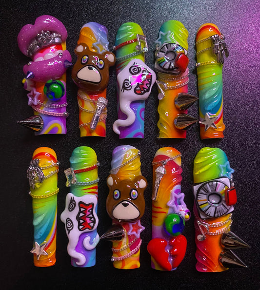 Kids See Ghosts | Press on nails