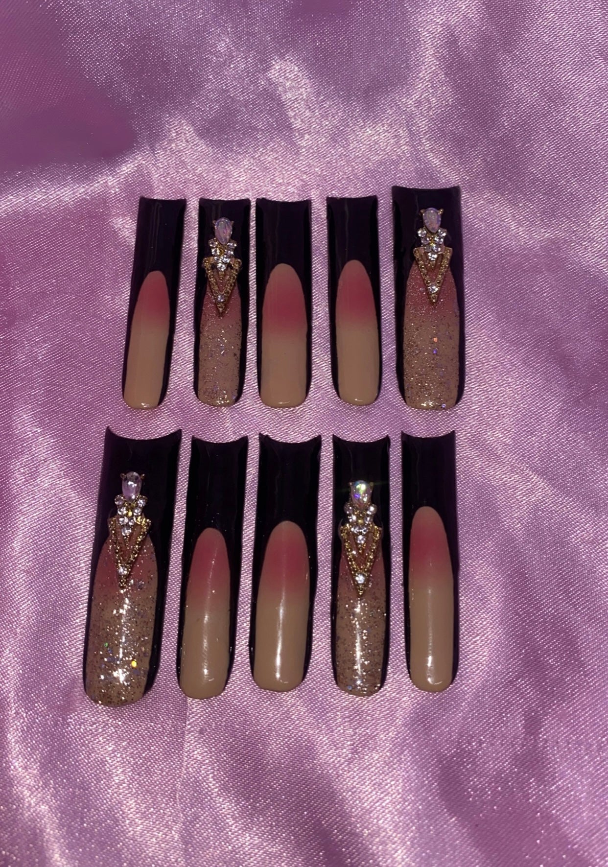 Crème brûlée | press on gel nails