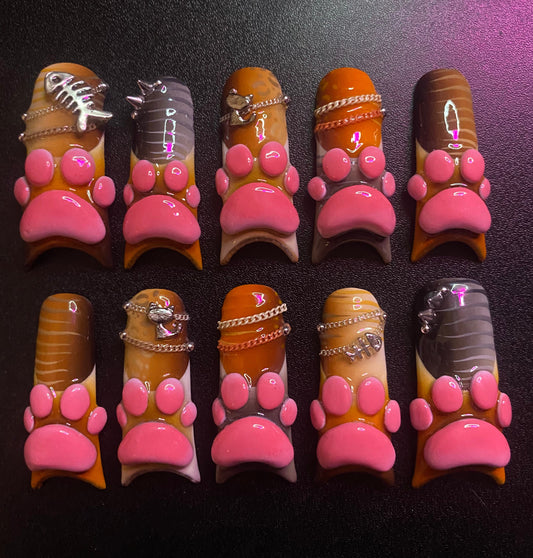Fall Paws | Press on nails