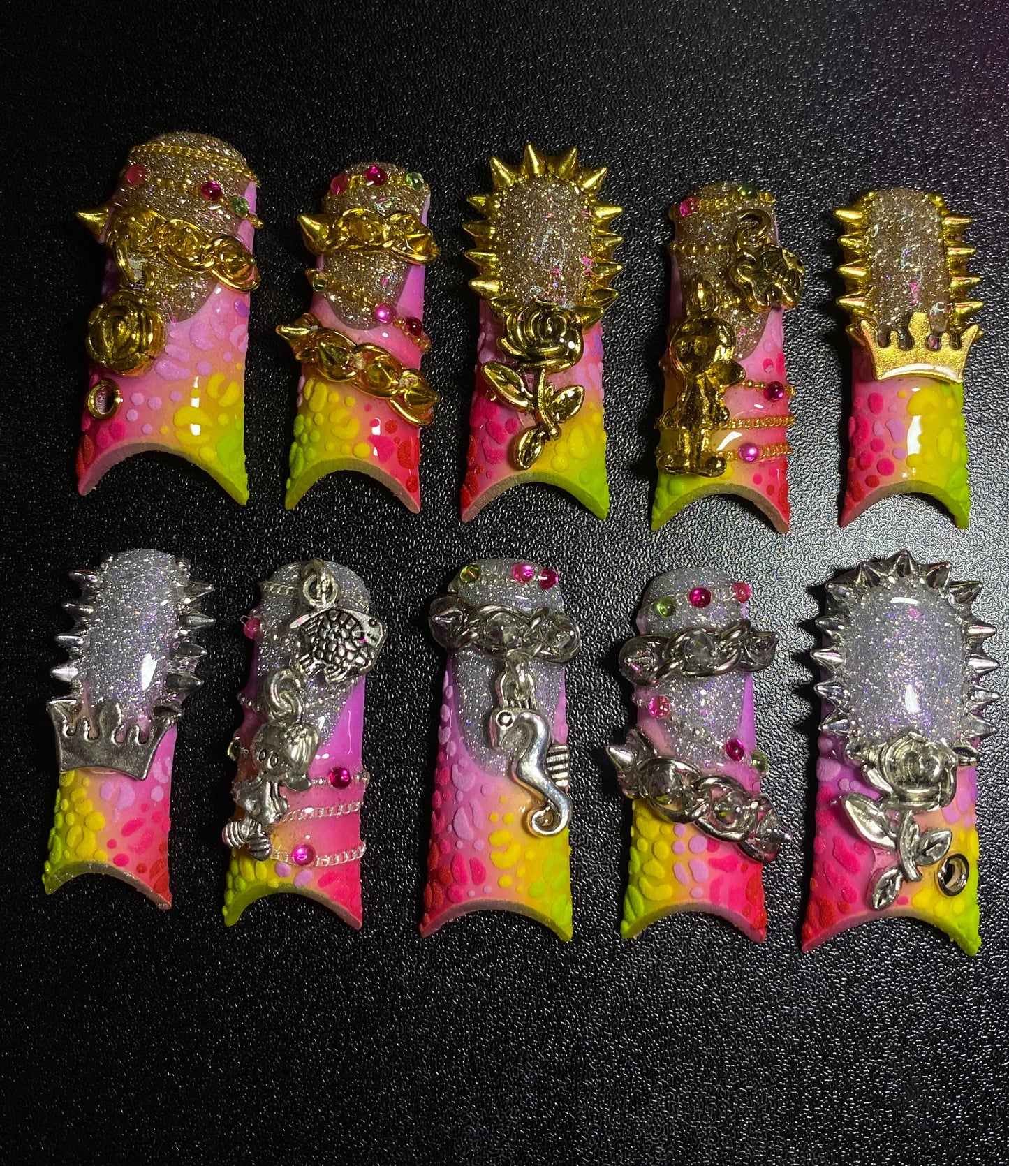 Rainbow Drop | Press on nails