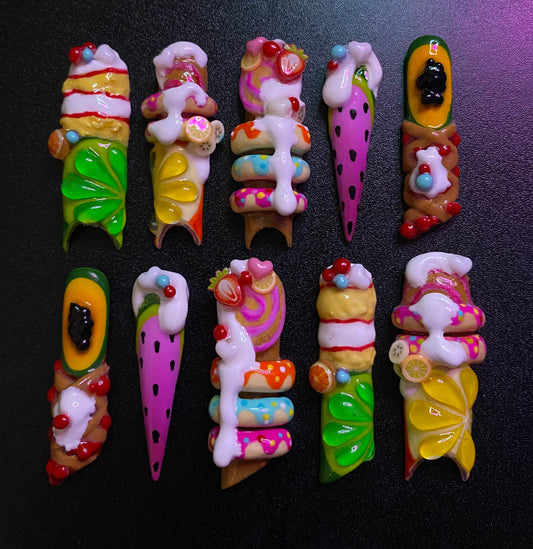 Fruit Cake | Press on nails