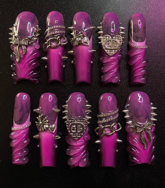 Raspberry$$ | Press on nails