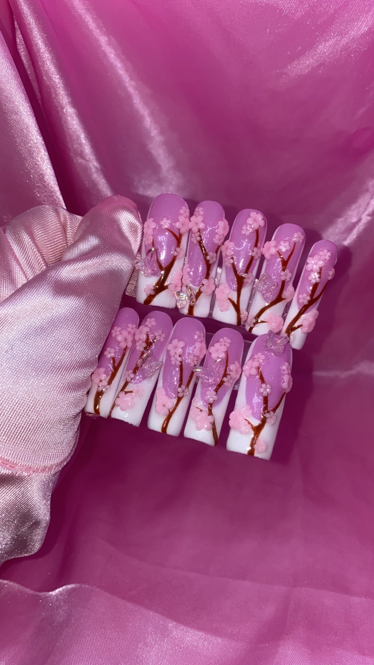 Cherry Blossom | Press on gel nails