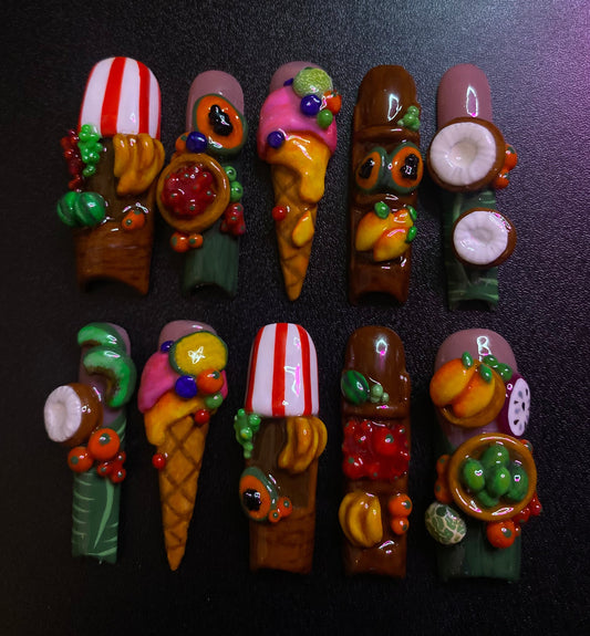 Fruit Snack | Press on nails