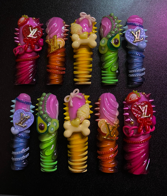 Rainbow Candy | Press on nails