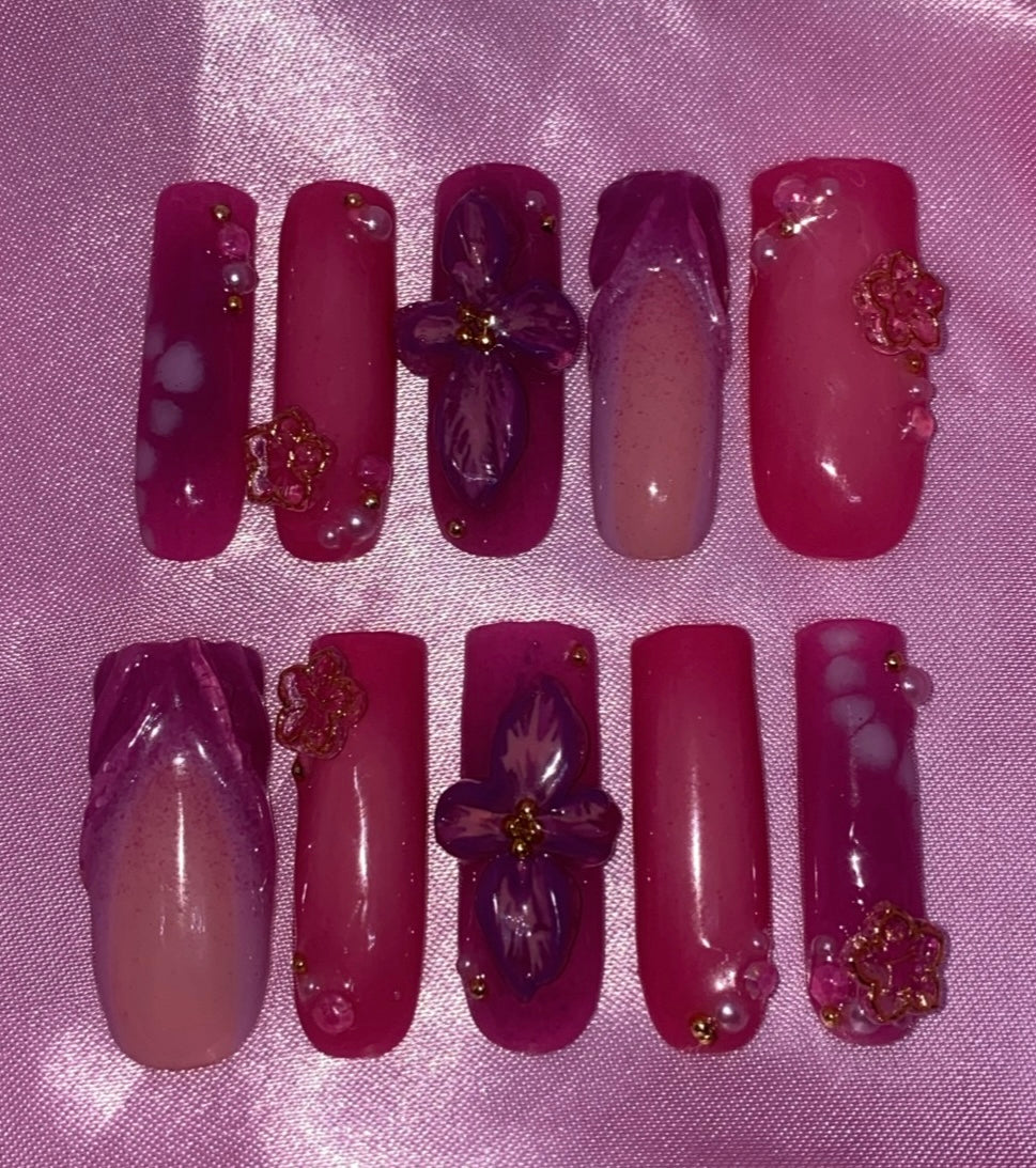 Guava Wine | Press on gel nails