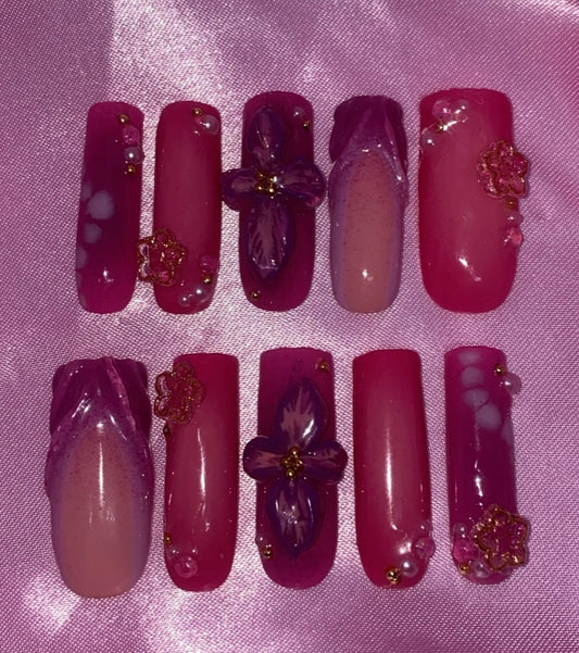 Guava Wine | Press on gel nails