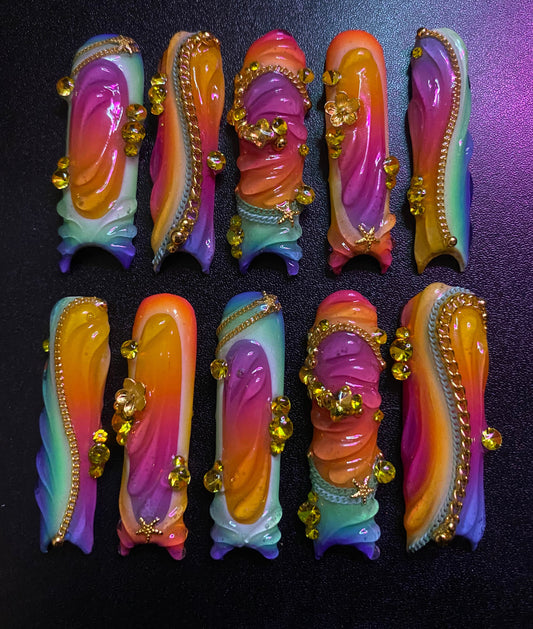 Diamond Drip | Press on nails