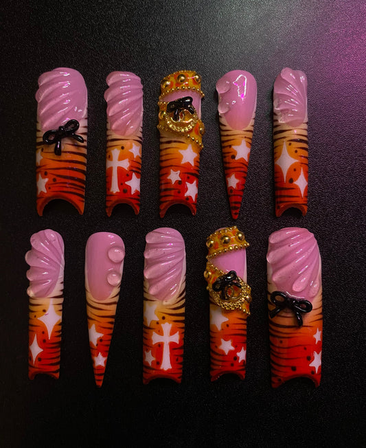 Fire Grl | Press on nails