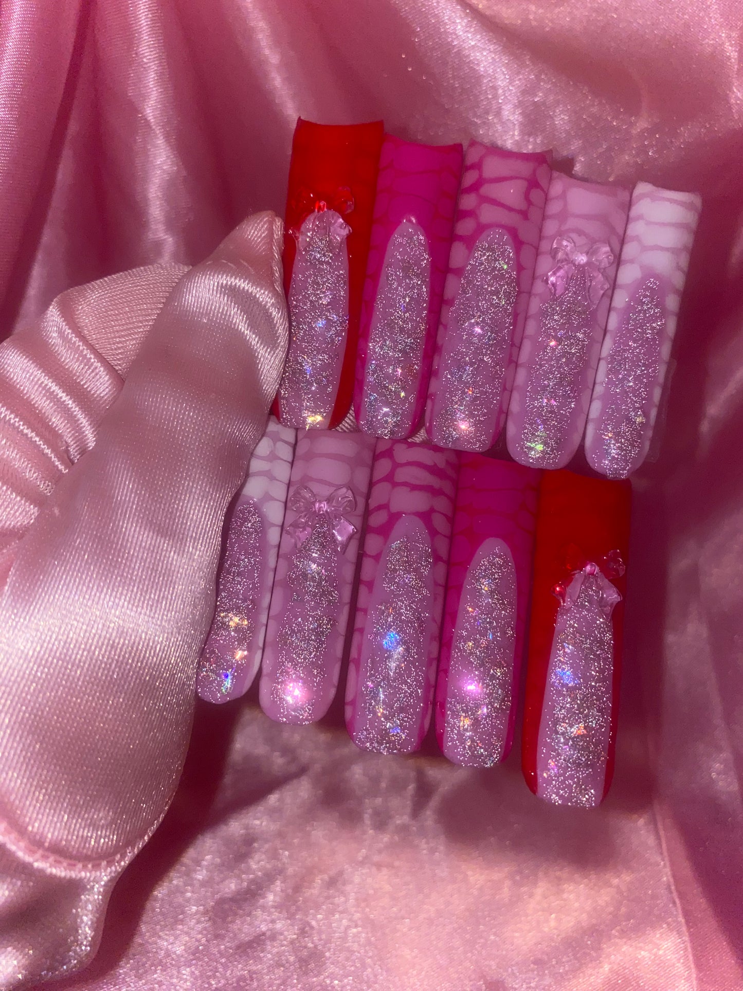 Bubblegum croc | press on gel nails